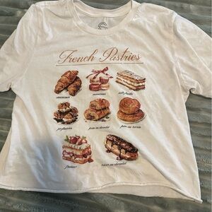 Cute French pastry graphic shirt